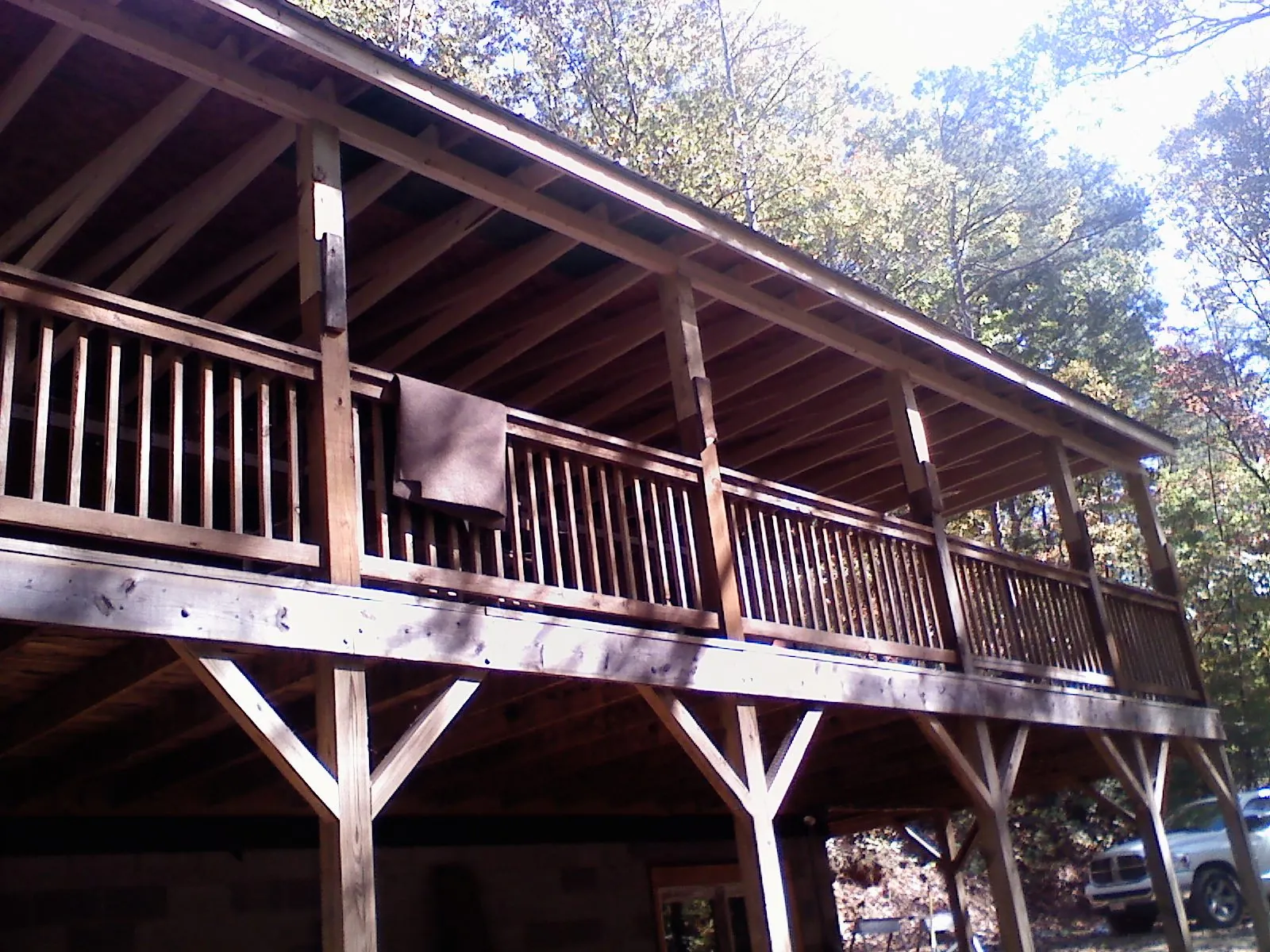 Timber framing under a new elevated porch and deck — Roof Leak Repair in Diablo by Roofing Brothers